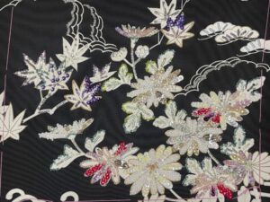 着物ビーズ刺繍　菊